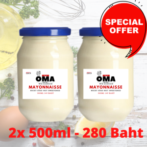 IMPORTED Mayonnaise unsweetened 2x 500ml Jar / IMPORTIERTE Mayo nicht gesüßt 2x 500ml im Glas