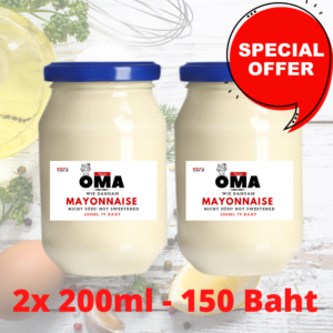IMPORTED Mayonnaise unsweetened 2x 200ml Jar / IMPORTIERTE Mayo nicht gesüßt 2x 200ml im Glas